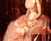 威廉 梅里特 查斯 : Portrait Of A Lady In Pink